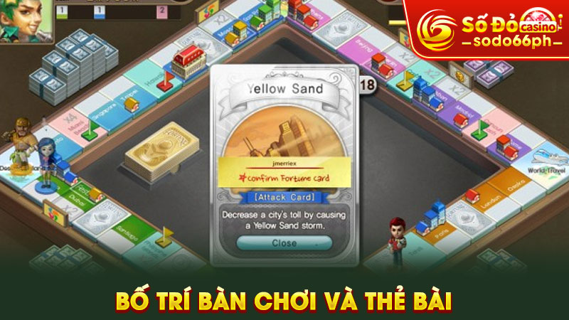 bố trí bàn chơi và thẻ bài